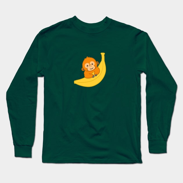 This Orang(utan) is Bananas! Long Sleeve T-Shirt by greys